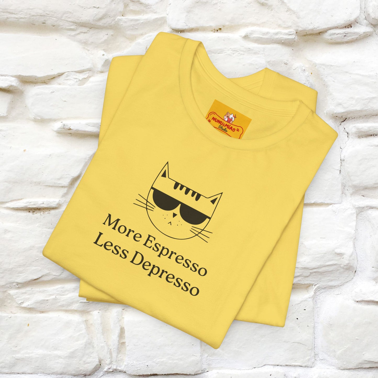"More Espresso Less Depresso" |Cat T-Shirt | Nunu&Miao Studio