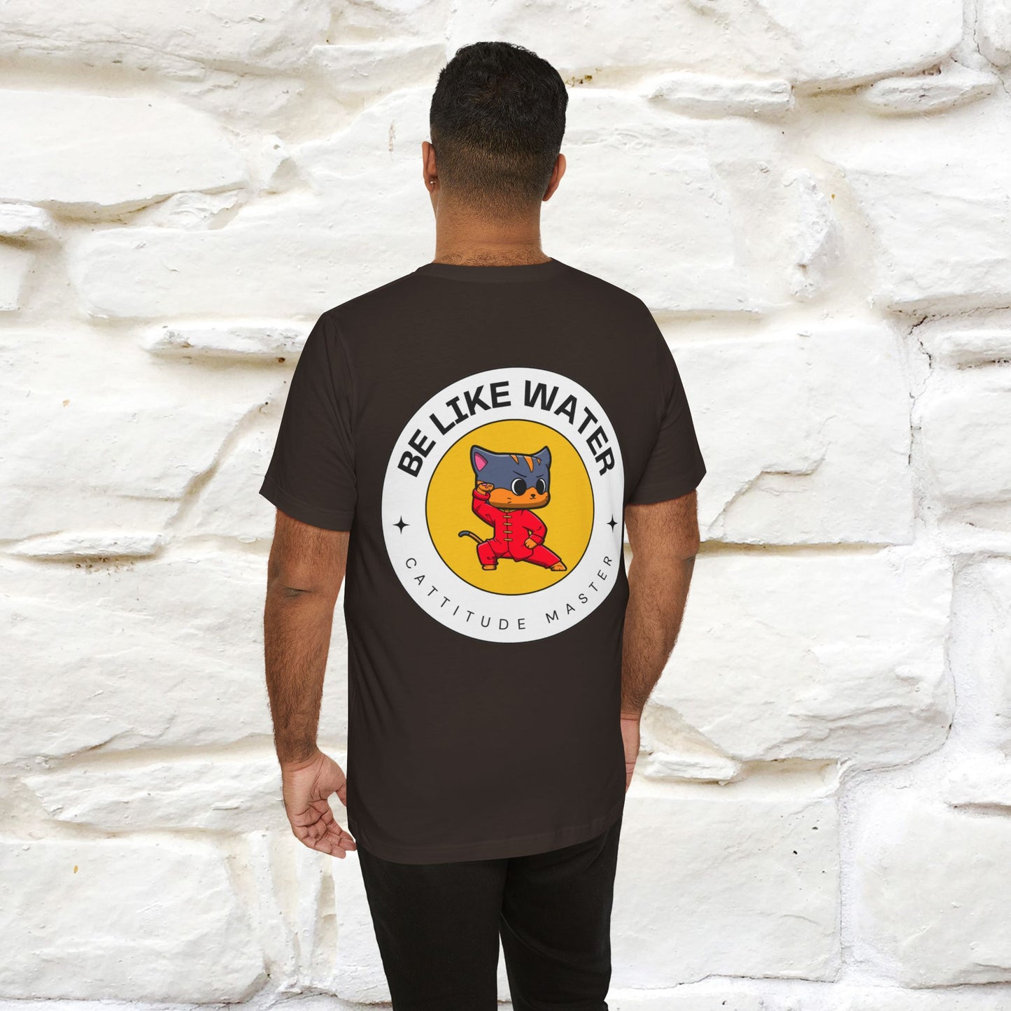 "Be Like Water: Cattitude Master Cat" T-Shirt for Men & Women | 100% Cotton* Martial Arts Tee