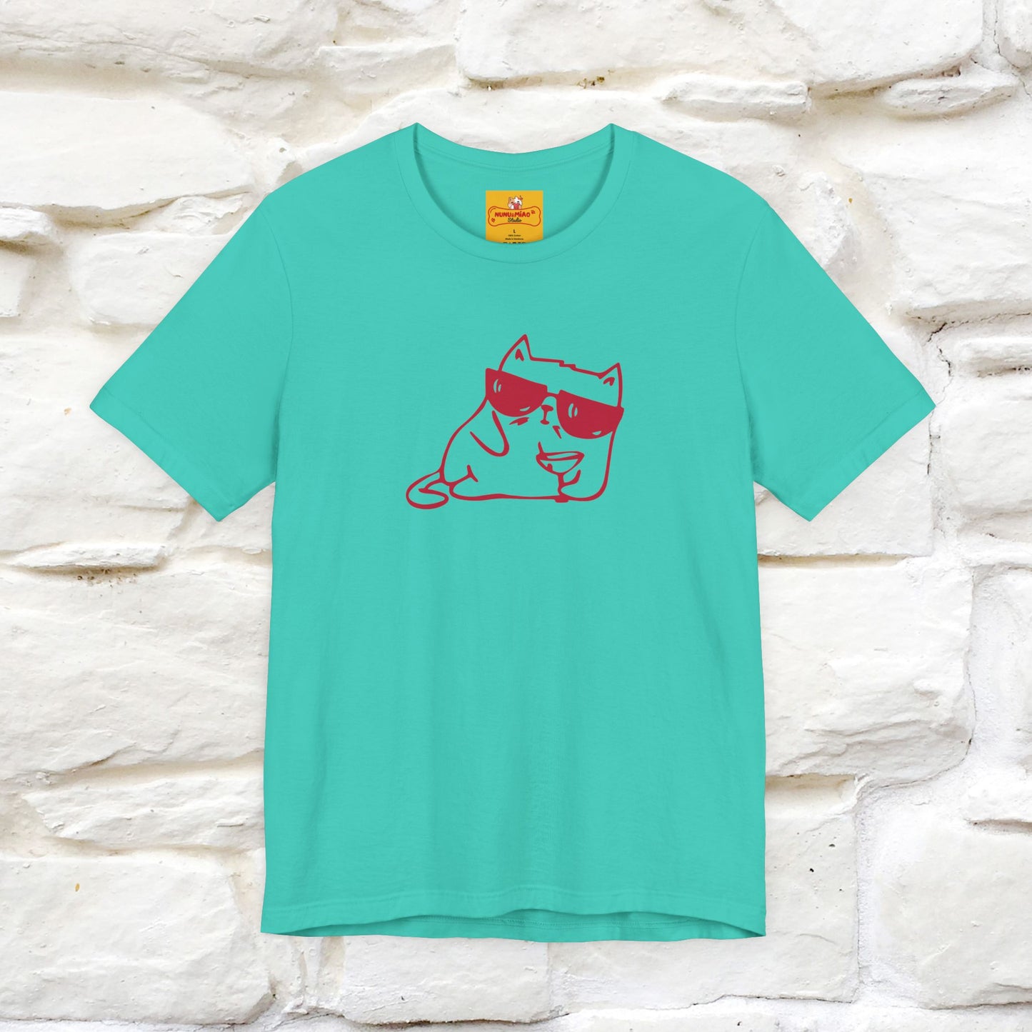 "I’m Happy, Which Often Looks Like Crazy" Cat T-Shirt| Front & Back Design | Nunu&Miao Studio