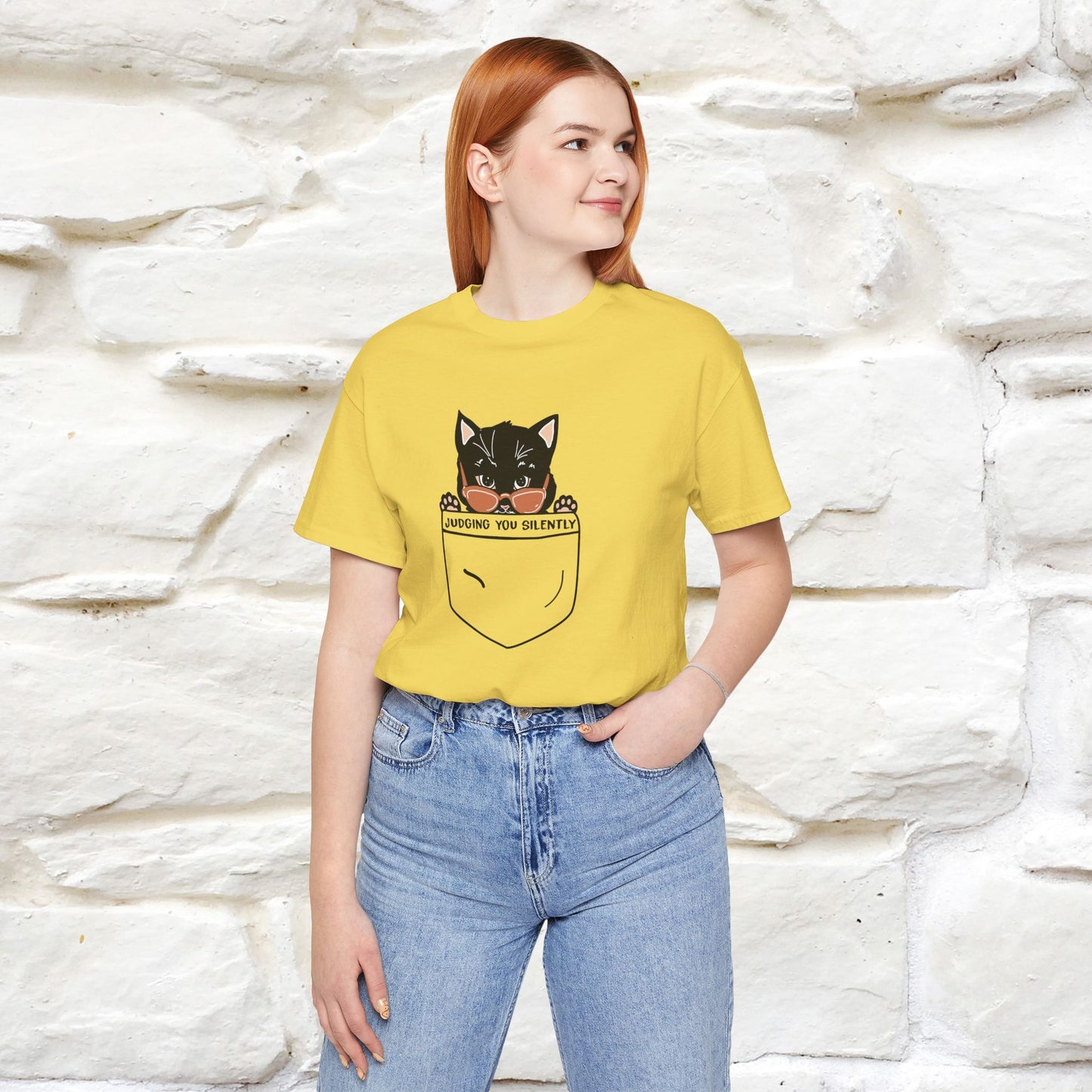 ''Judging You Silently'' | Cat T-Shirt for Men | Nunu&Miao Studio