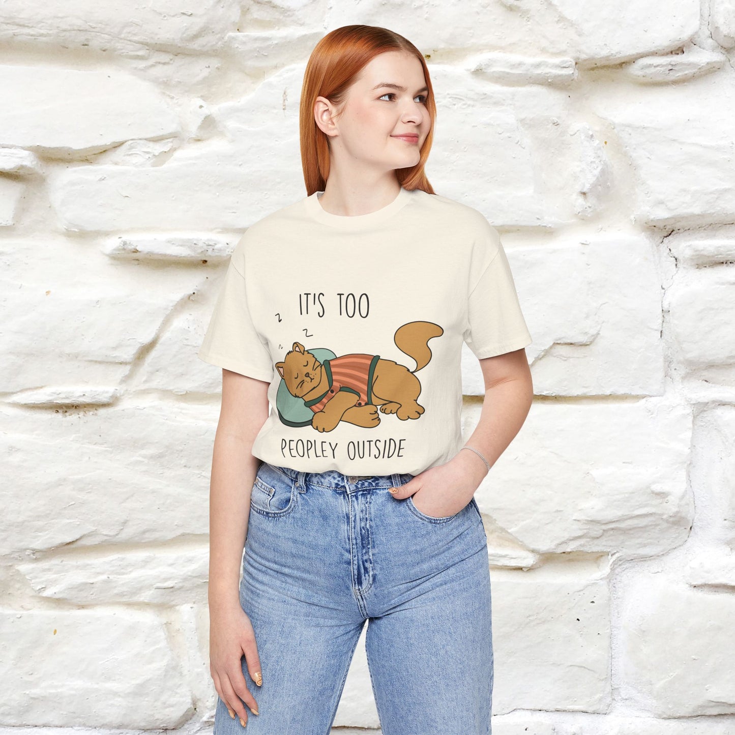 ''It’s Too Peopley Outside'' | Funny Cat T-Shirt | Nunu&Miao Studio