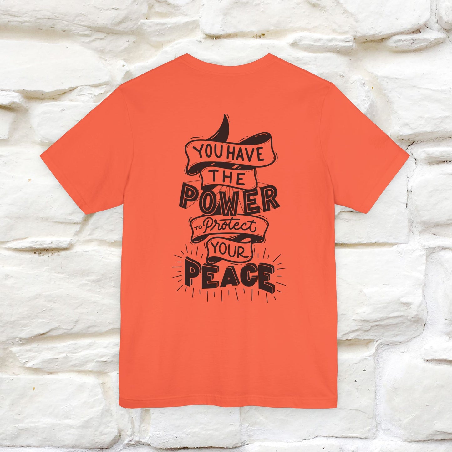 "You Have the Power to Protect Your Peace" Cat T-Shirt| Front & Back Design | Nunu&Miao Studio
