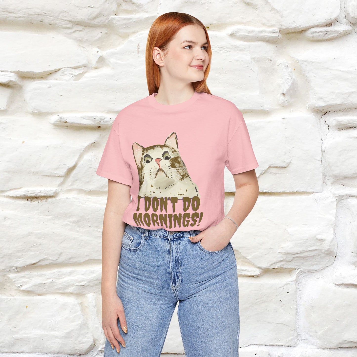 ''I Don't Do Mornings''  Cat T-shirt | Cat T-Shirt | Nunu&Miao Studio