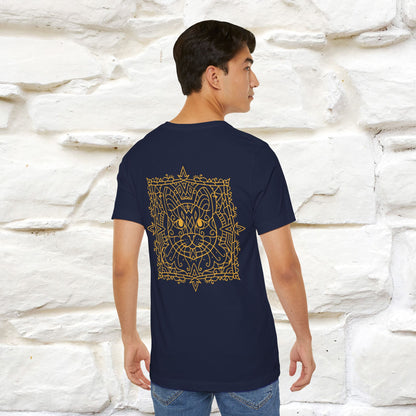 "Mandala Cat'' Cat T-Shirt Front and Back Design | Nunu&Miao Studio