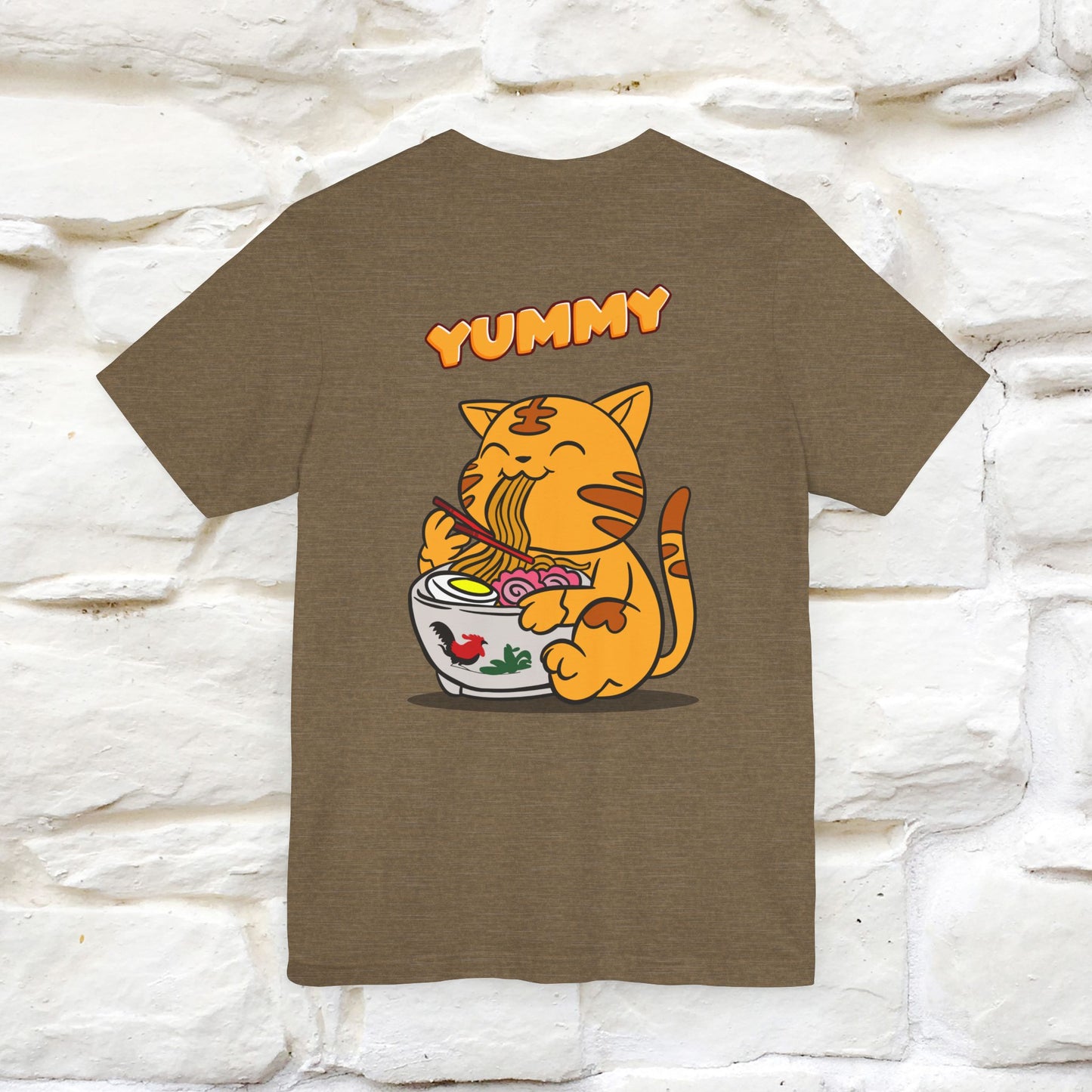 "Yummy" Cat T-shirt for Men & Women | Front & Back Design | 100% Cotton*