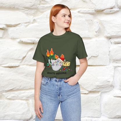 You're Welcome | Sarcastic Cat Christmas Shirt for Men & Women | 100% Cotton*