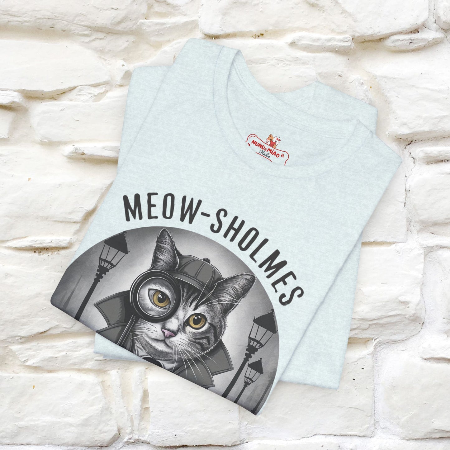 Meow-Sholmes: The Case of the Missing Kibble T-Shirt | Detective Cat Tee for Men & Women | 100% Cotton*