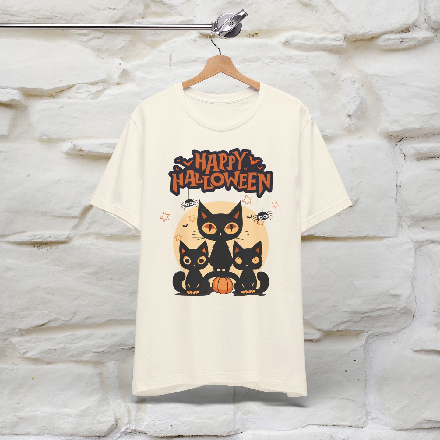 ''Black Cats Happy Halloween'' Unisex T-shirt 100% Cotton*