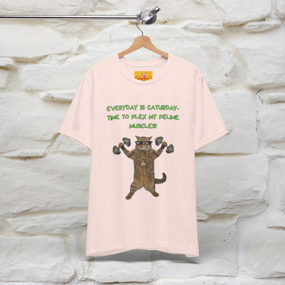 "Everyday Is Caturday – Flex My Feline Muscle"| Funny Cat T-Shirt  |Nunu&Miao Sudio - Nunu&Miao Studio
