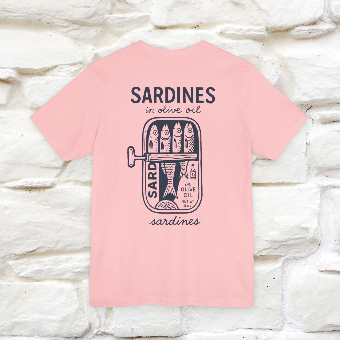 "Sardines In Olive Oil" Cute T-shirt | Front & Back Design|Nunu&Miao Studio