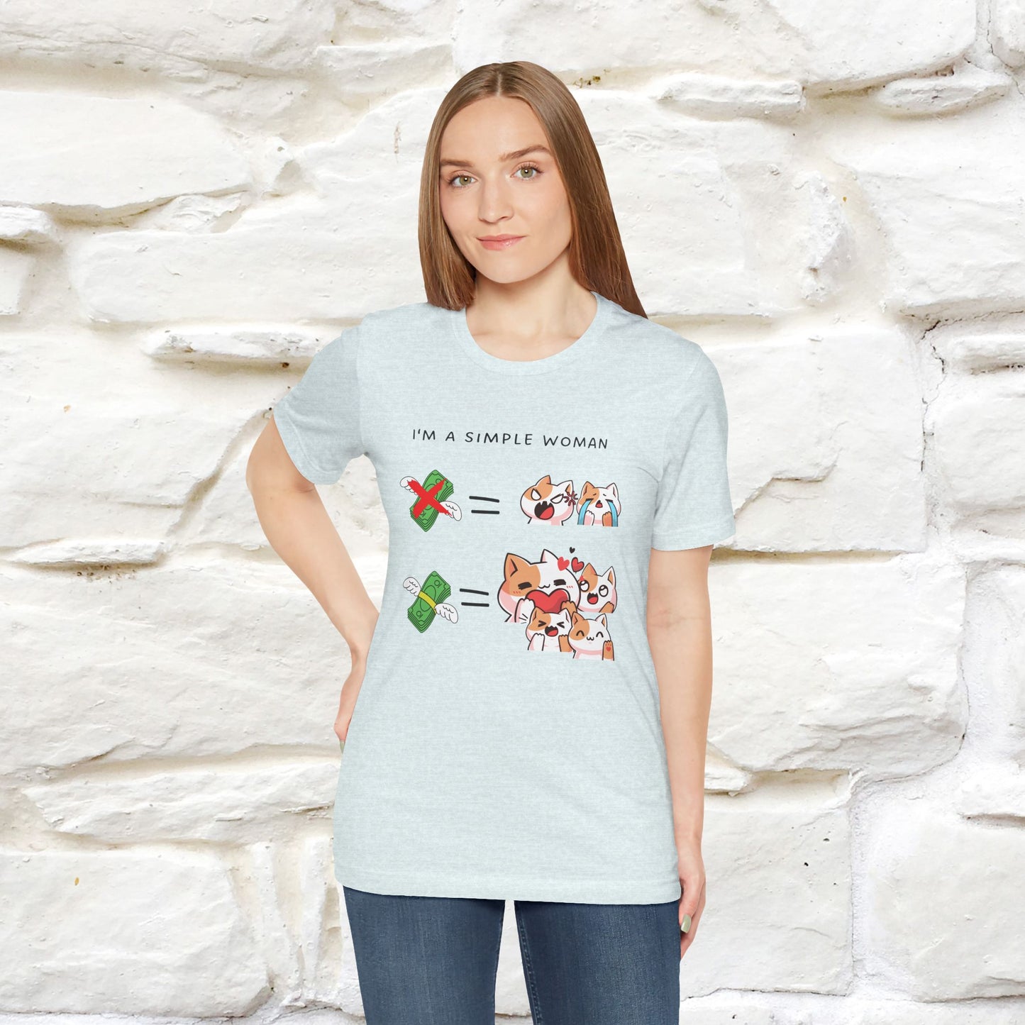 "I'm A Simple Woman" Funny Cat T-shirt for Women | 100% Cotton* 🐾