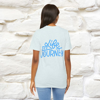 "Life Is A Journey" Cat T-Shirt for Men & Women | Front & Back Design | 100% Cotton* 🐾