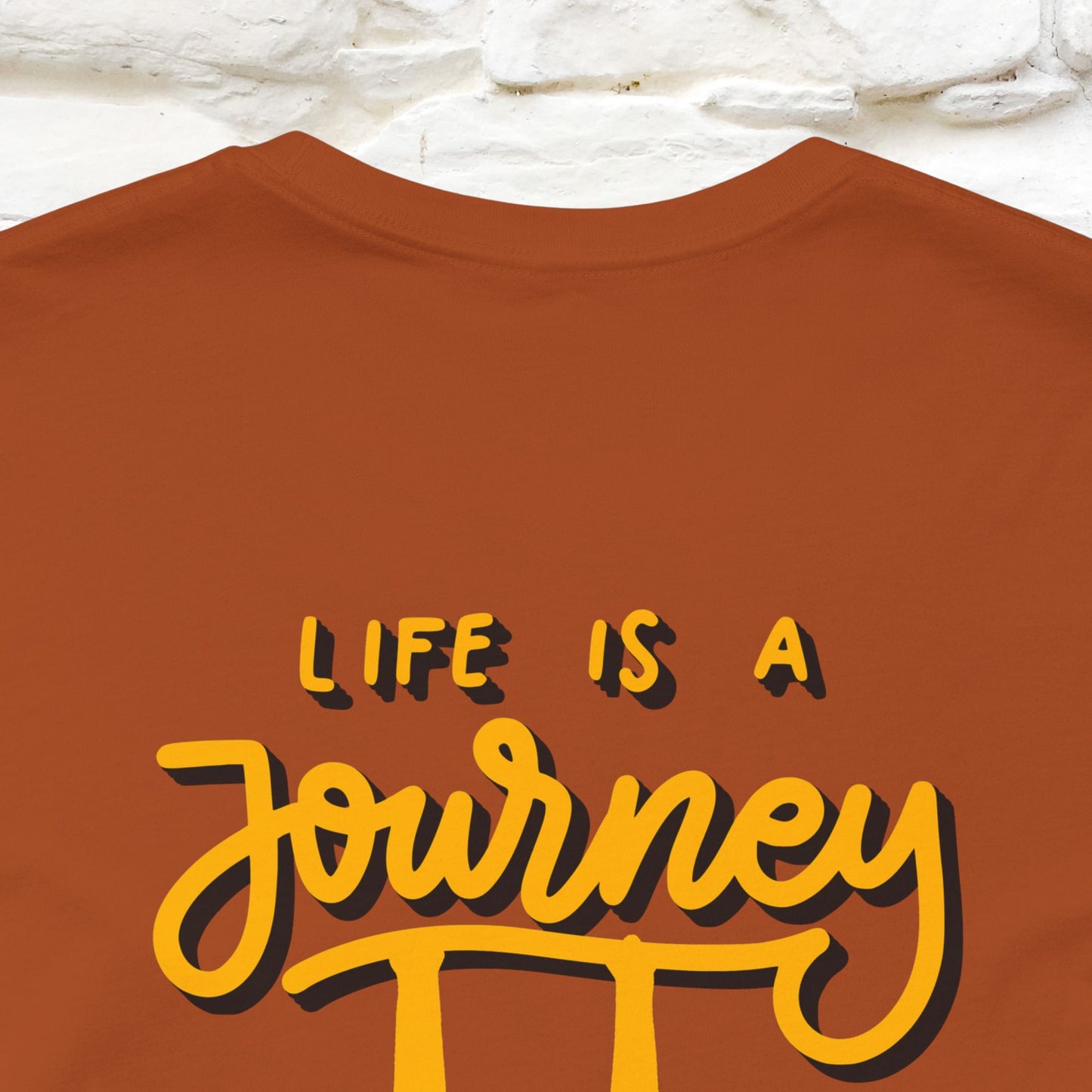 "Life Is A Journey'' Cat T-Shirt | Front & Back Design | Nunu&Miao Studio
