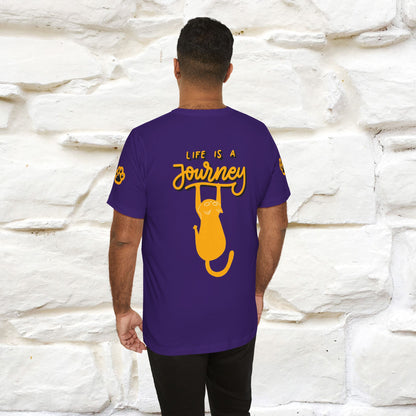 "Life Is A Journey'' Cat T-Shirt | Front & Back Design | Nunu&Miao Studio