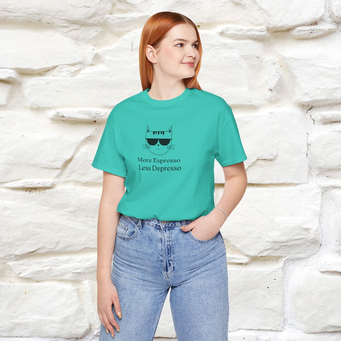 "More Espresso Less Depresso" |Cat T-Shirt | Nunu&Miao Studio