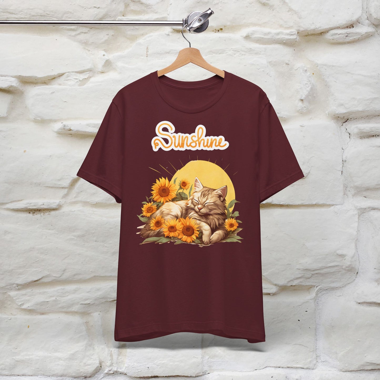 ''Sunshine'' Cat T-shirt for Women 100% Cotton* - Nunu&Miao Studio