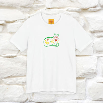 ''Floral Abstract'' Cat T-Shirt Front and Back Design | Nunu&Miao Studio