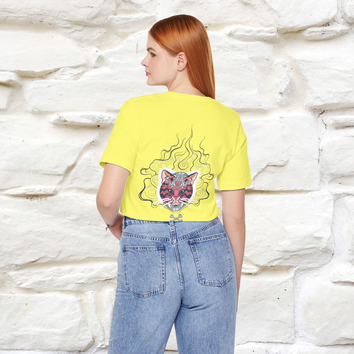 ''Air Fire Cat'' | Cat T-Shirt Front and Back Design | Nunu&Miao Studio