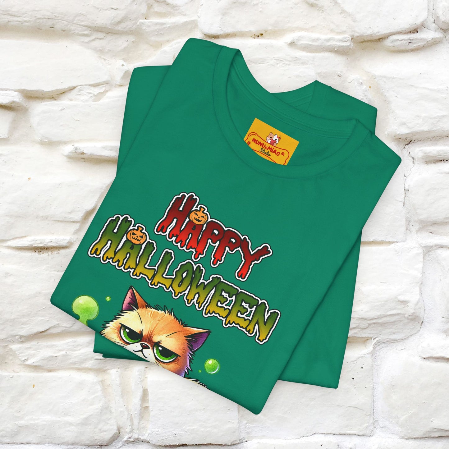 "Angry Cat Happy Halloween" Cat  T-shirt |Nunu&Miao Studio
