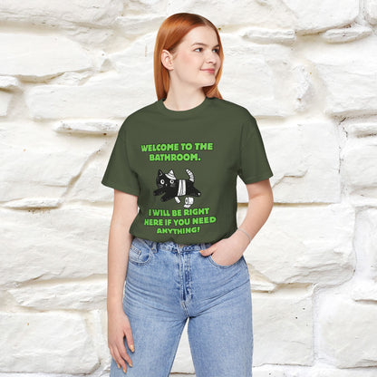 "Welcome To The Bathroom..."Funny  Cat T-shirt |Nunu&Miao Studio