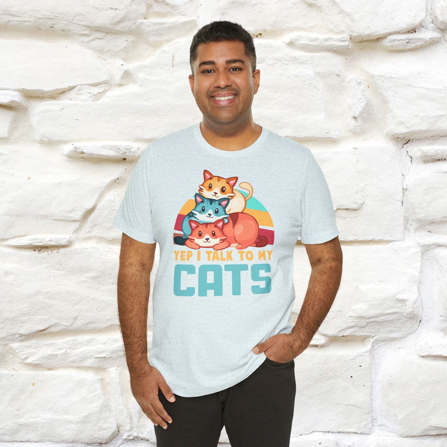 ''Yep, I Talk To My Cats'' Cute Cat T-Shirt for Men & Women | 100% Cotton* 🐾