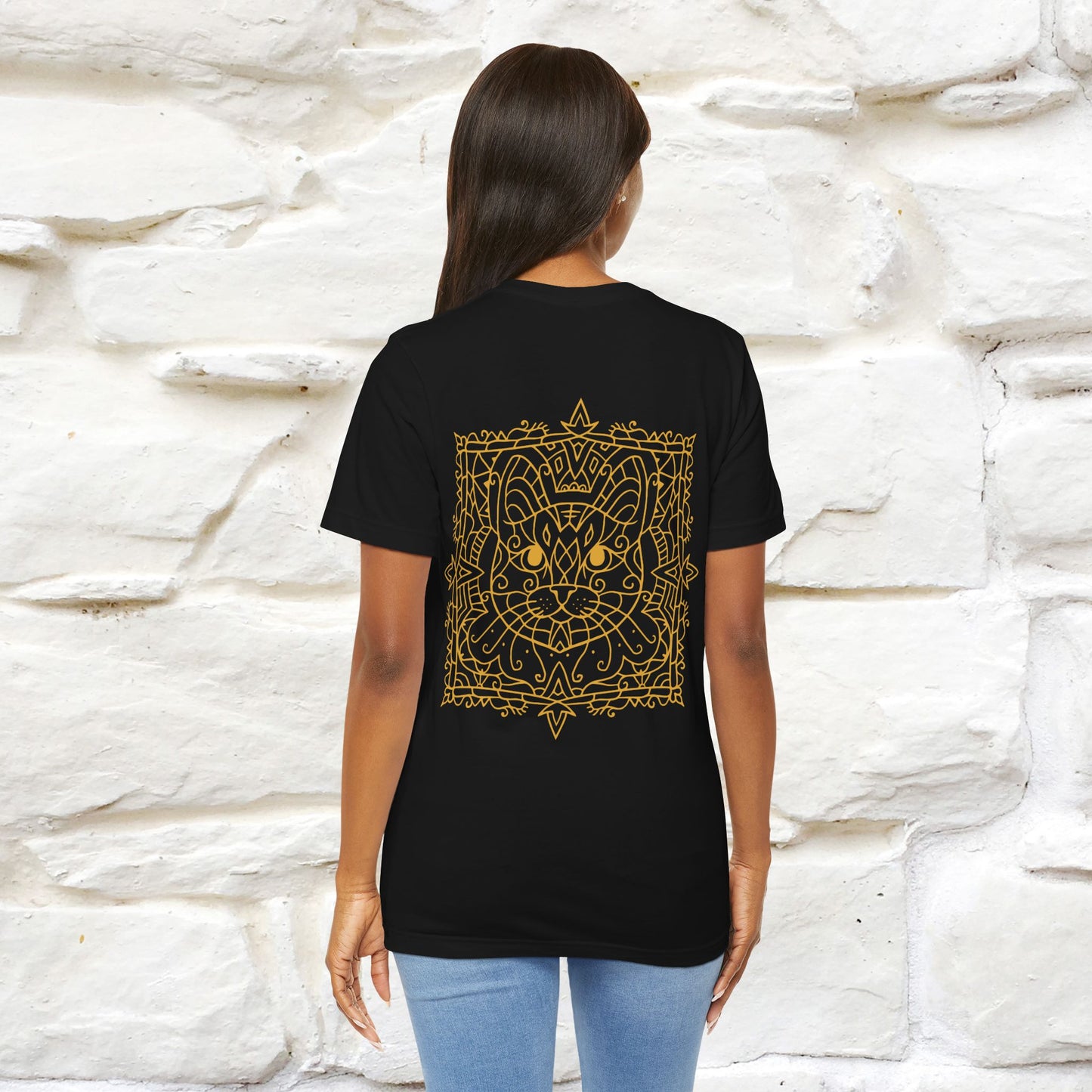 "Mandala Cat'' Cat T-Shirt Front and Back Design | Nunu&Miao Studio