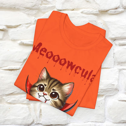 Meooowcula T-Shirt for Men & Women | 100% Cotton Spooky Cat Lover Tee