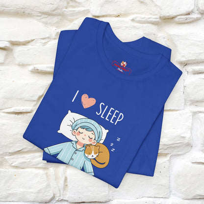 "I Love Sleep" Cute Cat T-Shirt for Men & Women | 100% Cotton* 🐾