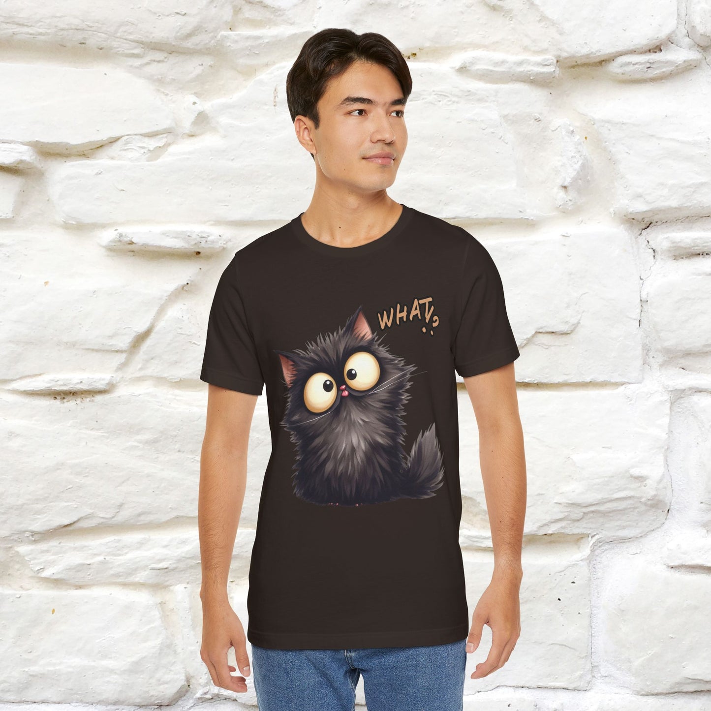 What? Cat T-Shirt for Men & Women | 100% Cotton* Funny & Stylish Tee