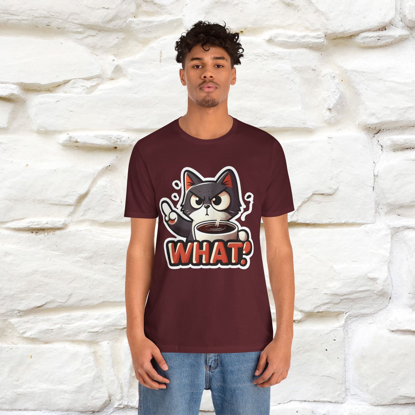 "What" Cat T-Shirt for Men & Women | 100% Cotton* | Cattitude Tee