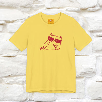 "I’m Happy, Which Often Looks Like Crazy" Cat T-Shirt| Front & Back Design | Nunu&Miao Studio
