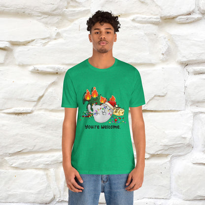 You're Welcome | Sarcastic Cat Christmas Shirt for Men & Women | 100% Cotton*