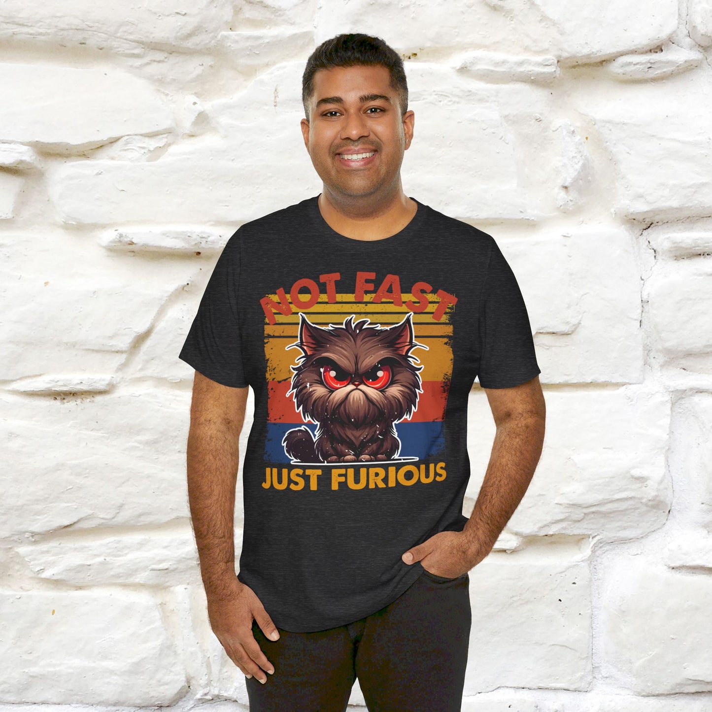 ''Not Fast Just Furious'' T-shirt for Man 100% Cotton* - Nunu&Miao Studio