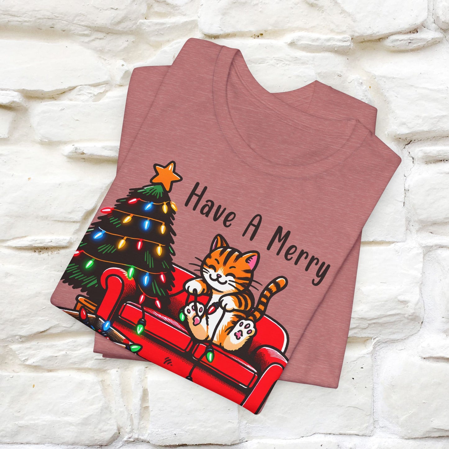 “Have A Merry Christmas! T-Shirt | Festive Cat Shirt for Men & Women | 100% Cotton”