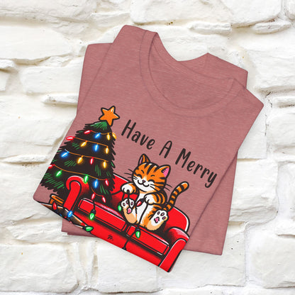 “Have A Merry Christmas! T-Shirt | Festive Cat Shirt for Men & Women | 100% Cotton”