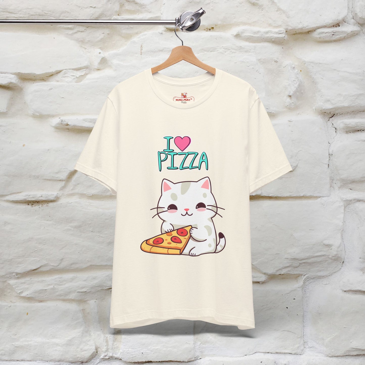 "I Love Pizza" Cat T-shirt for Men & Women | 100% Cotton*