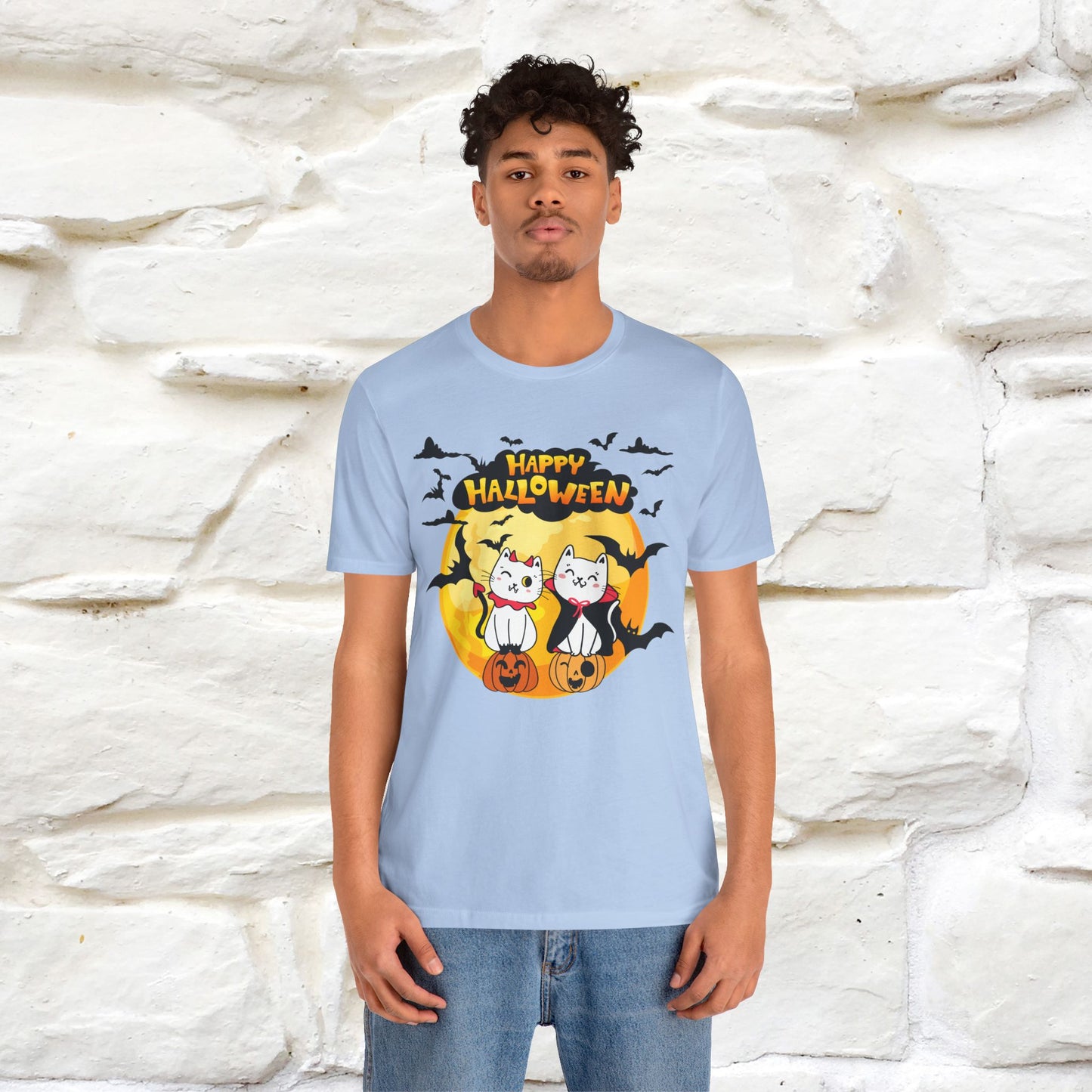 "Happy Halloween Cat Couple " Cat  T-shirt |Nunu&Miao Studio