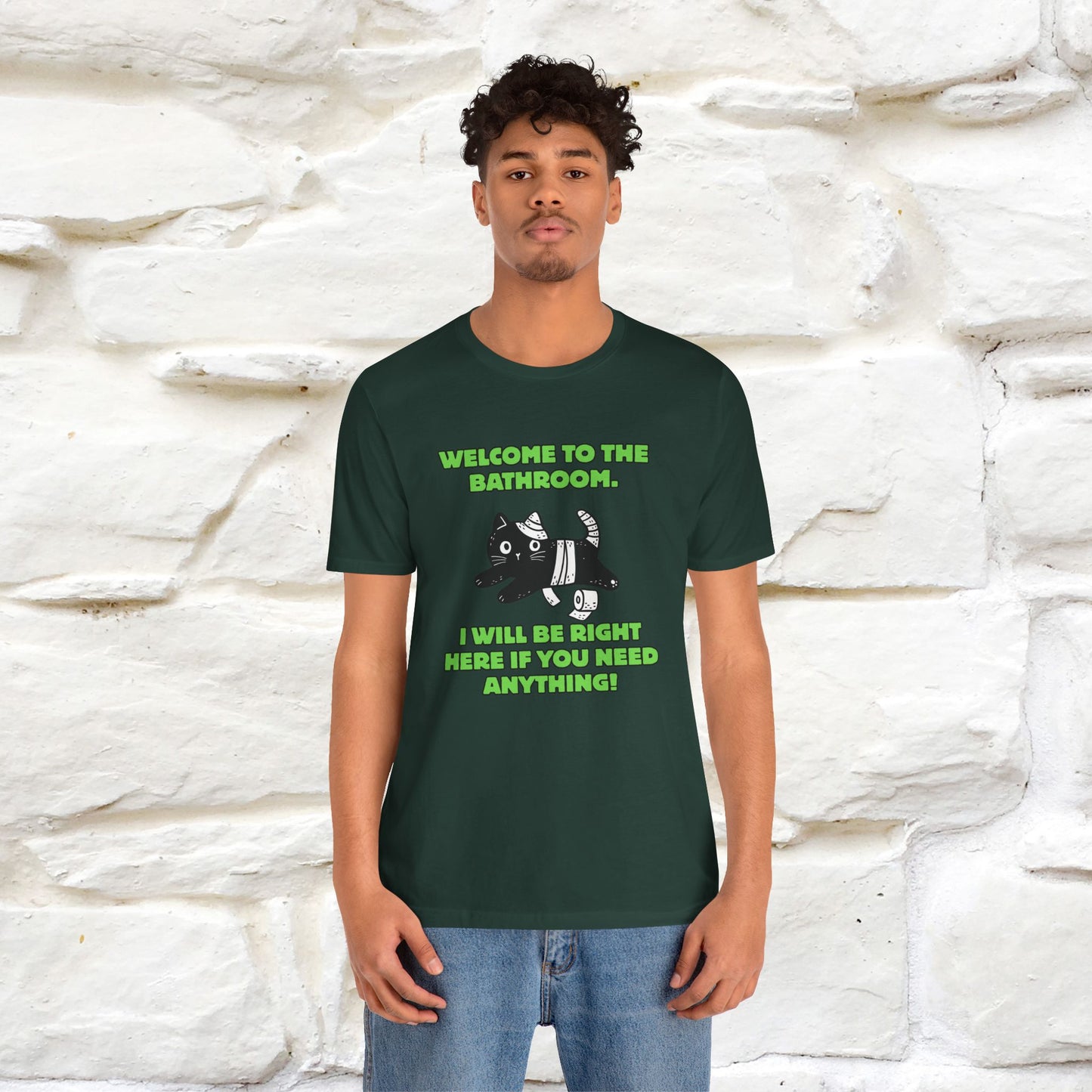 "Welcome To The Bathroom..."Funny  Cat T-shirt |Nunu&Miao Studio