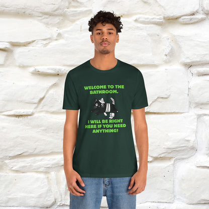 "Welcome To The Bathroom..."Funny  Cat T-shirt |Nunu&Miao Studio