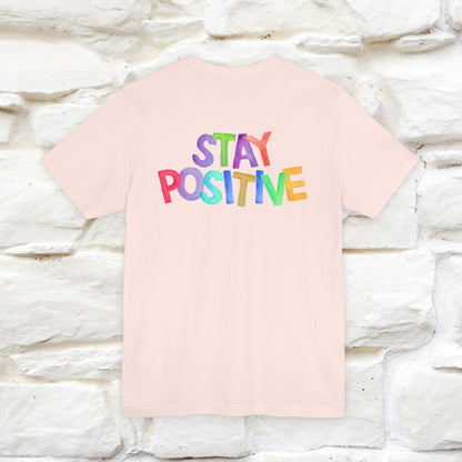 "Stay Positive'' Cat T-Shirt | Front & Back Design | Nunu&Miao Studio