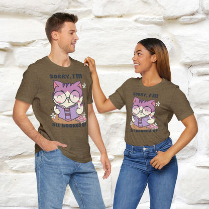 Funny Cat T-Shirt for Book Lovers – 100% Cotton* | Cute Cat Apparel for Men & Women | Gifts for Cat Lovers