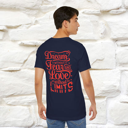 "Dream Without Fear And Love Without Limits'' Cat T-Shirt | Front & Back Design | Nunu&Miao Studio