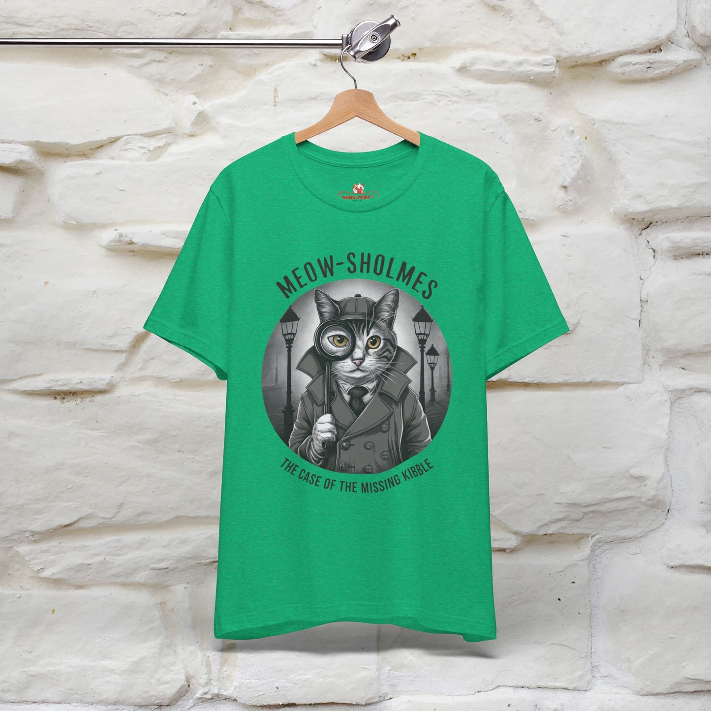 Meow-Sholmes: The Case of the Missing Kibble T-Shirt | Detective Cat Tee for Men & Women | 100% Cotton*