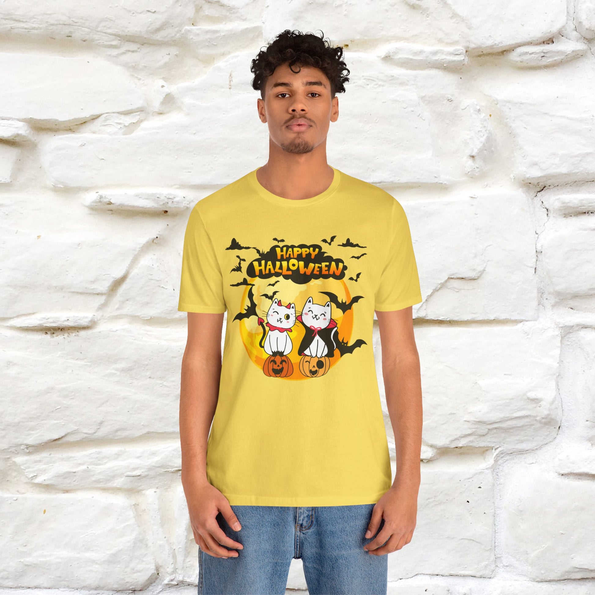 "Happy Halloween Cat Couple " Cat  T-shirt |Nunu&Miao Studio - Nunu&Miao Studio