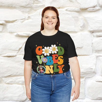 Good Vibes Only Cat T-Shirt for Men & Women | 100% Cotton* Positive Cat Lover Tee