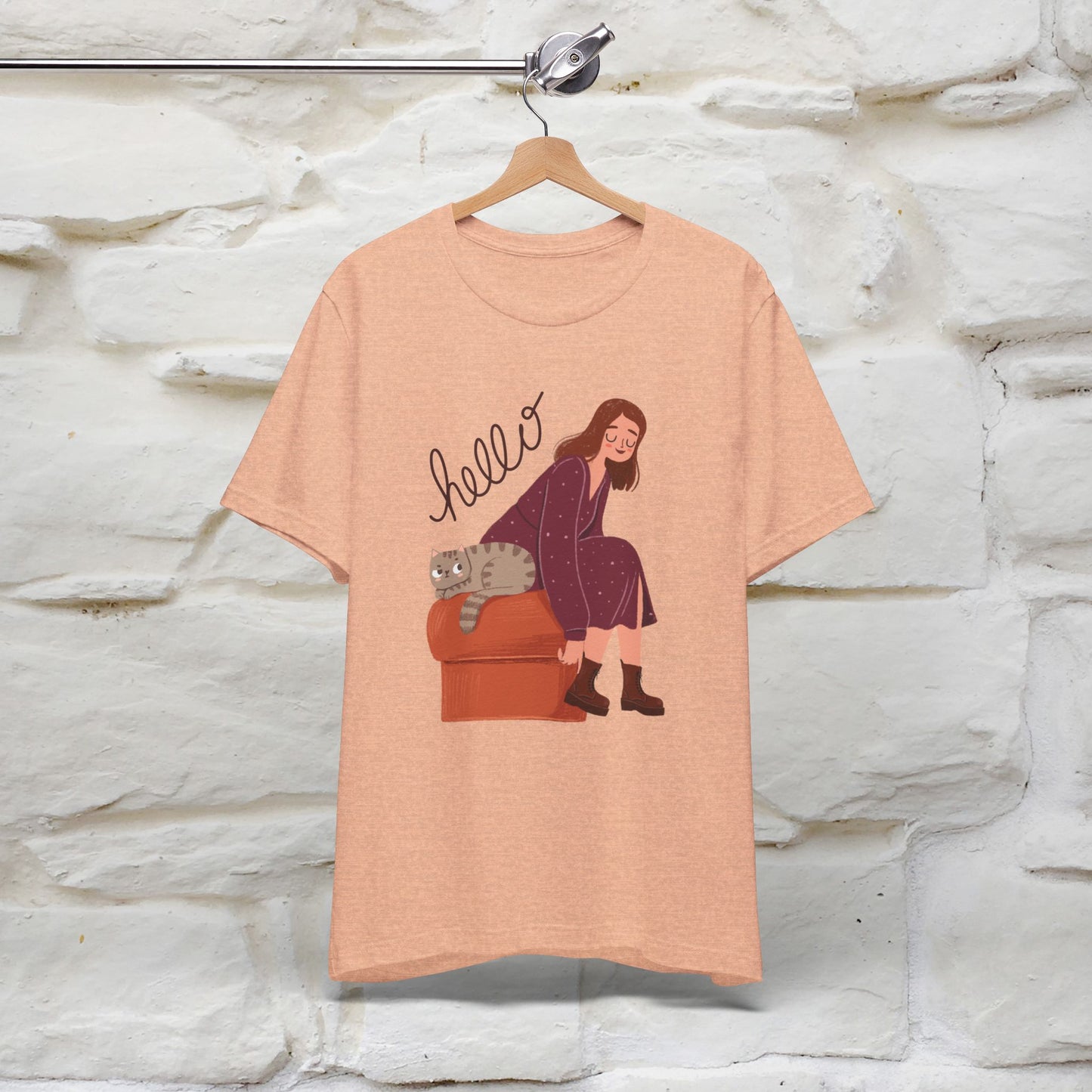 ''Hello''  Cat T-shirt for Women  100% Cotton*