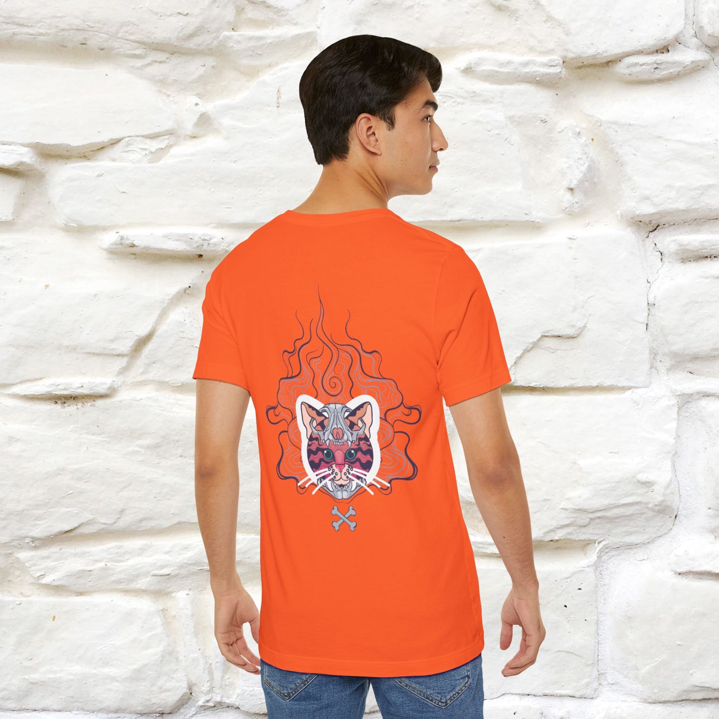 ''Air Fire Cat'' | Cat T-Shirt Front and Back Design | Nunu&Miao Studio