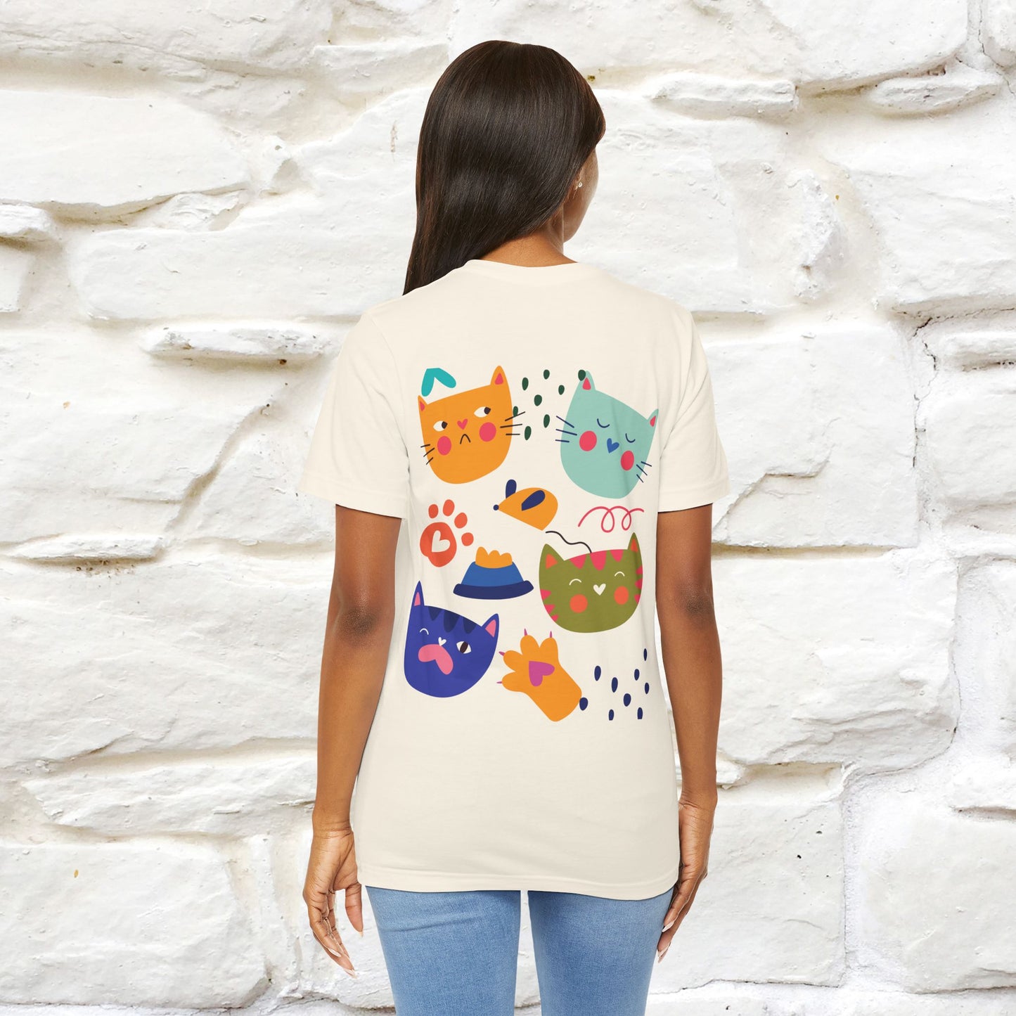 ''The Power Of Meow'' Cat T-Shirt Front and Back Design | Nunu&Miao Studio