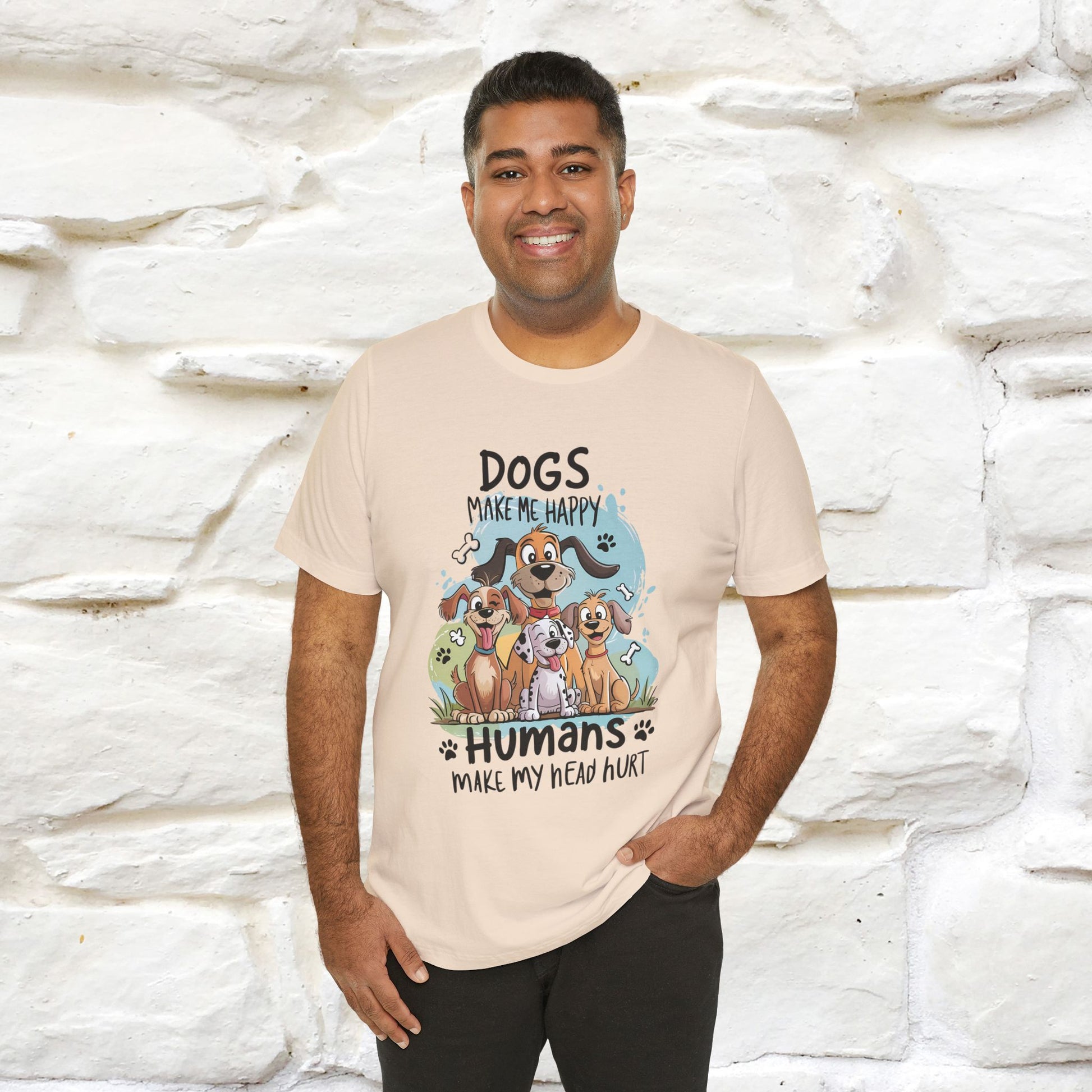 " Dogs Make Me Happy ..."  T-shirt |Nunu&Miao Studio - Nunu&Miao Studio