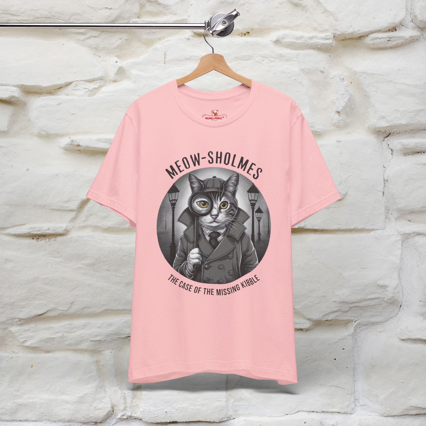 Meow-Sholmes: The Case of the Missing Kibble T-Shirt | Detective Cat Tee for Men & Women | 100% Cotton*